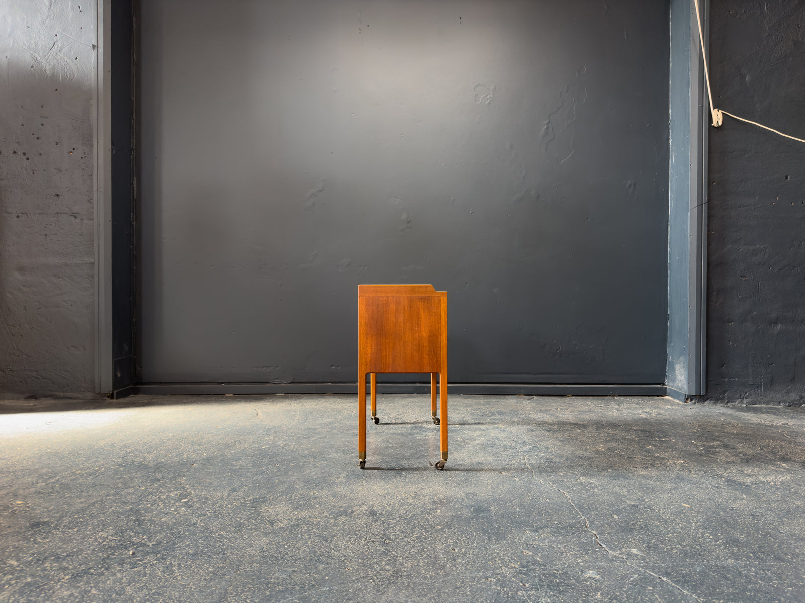 Small Teak Unit on Wheels