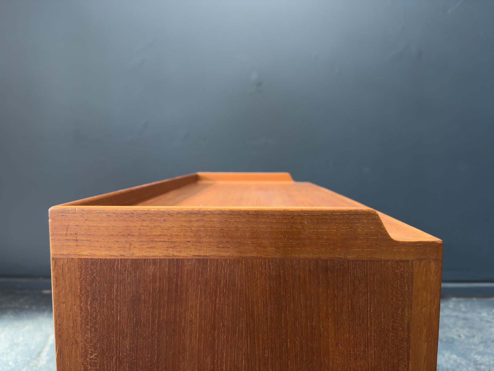 Small Teak Unit on Wheels