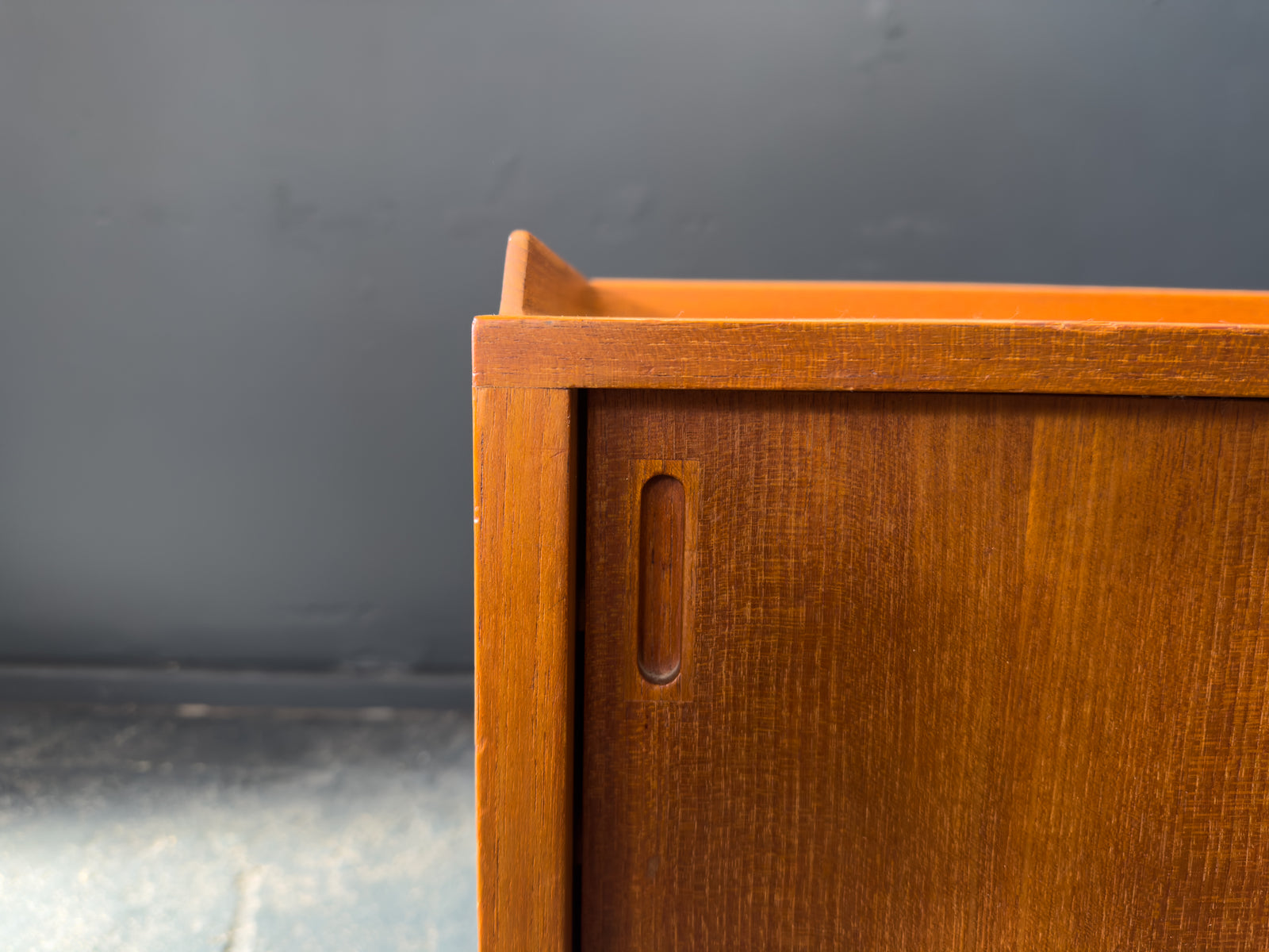 Small Teak Unit on Wheels
