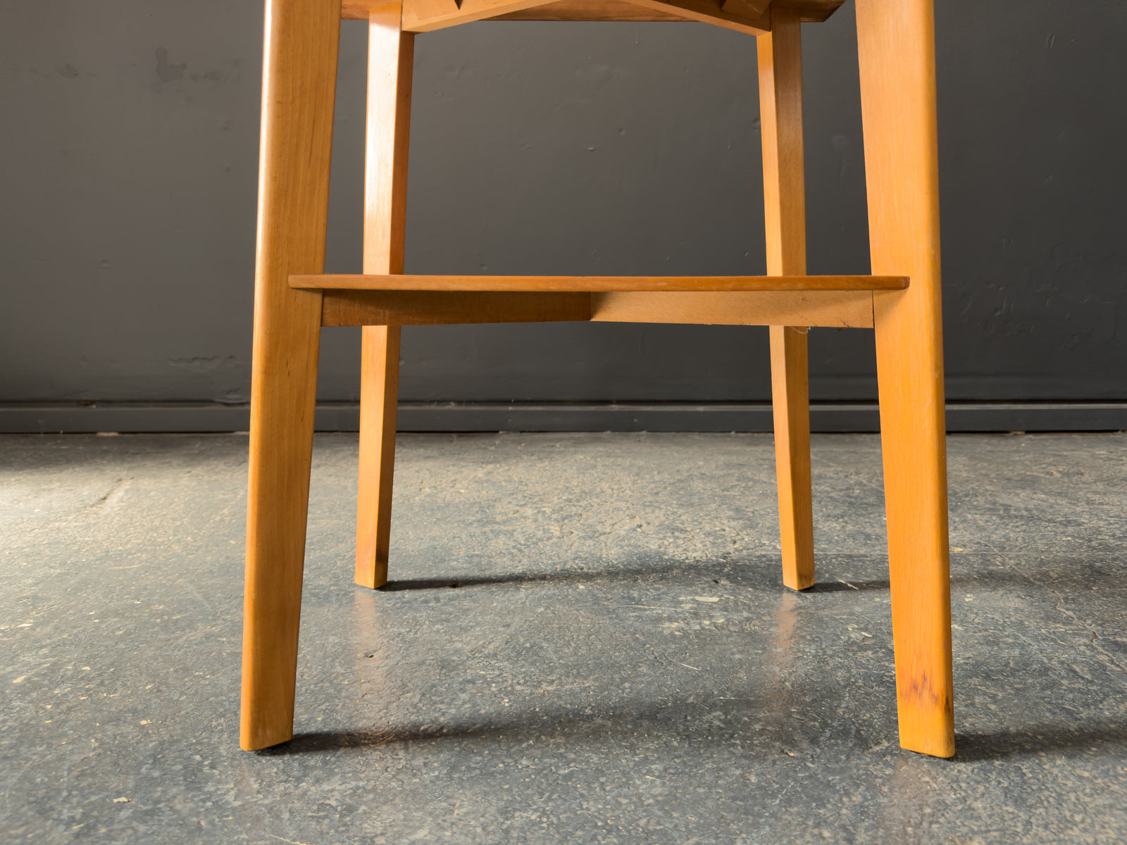 Teak and Oak Side Table