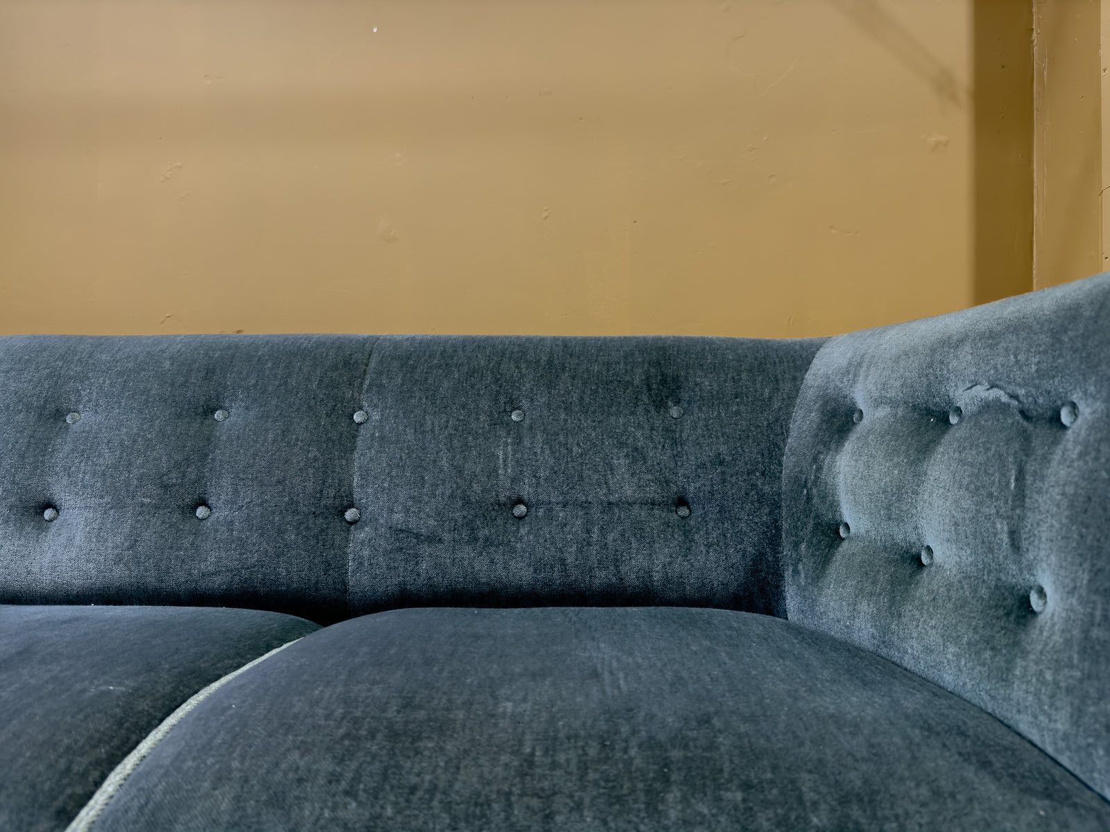 Blue Velvet 1950s Sofa