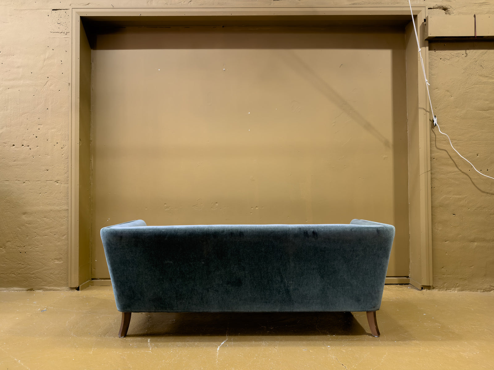 Blue Velvet 1950s Sofa
