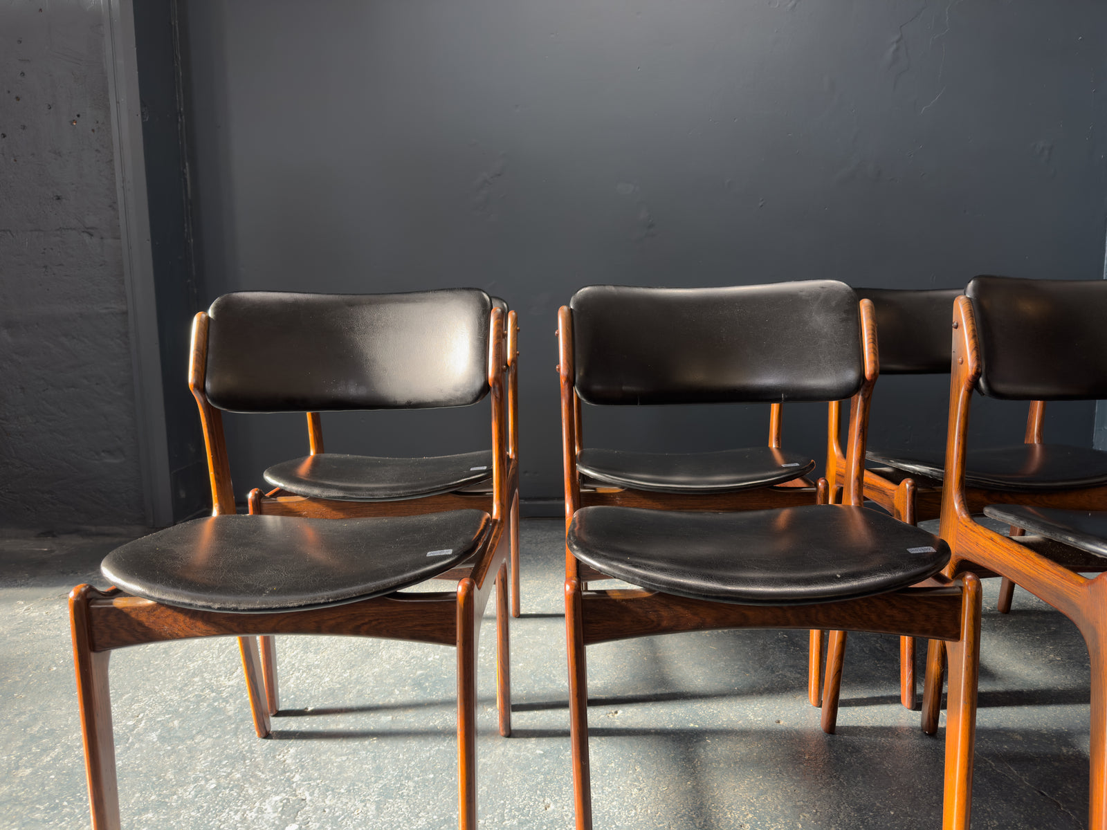 Set of 6 Erik Buch Model 49 Rosewood Dining chairs