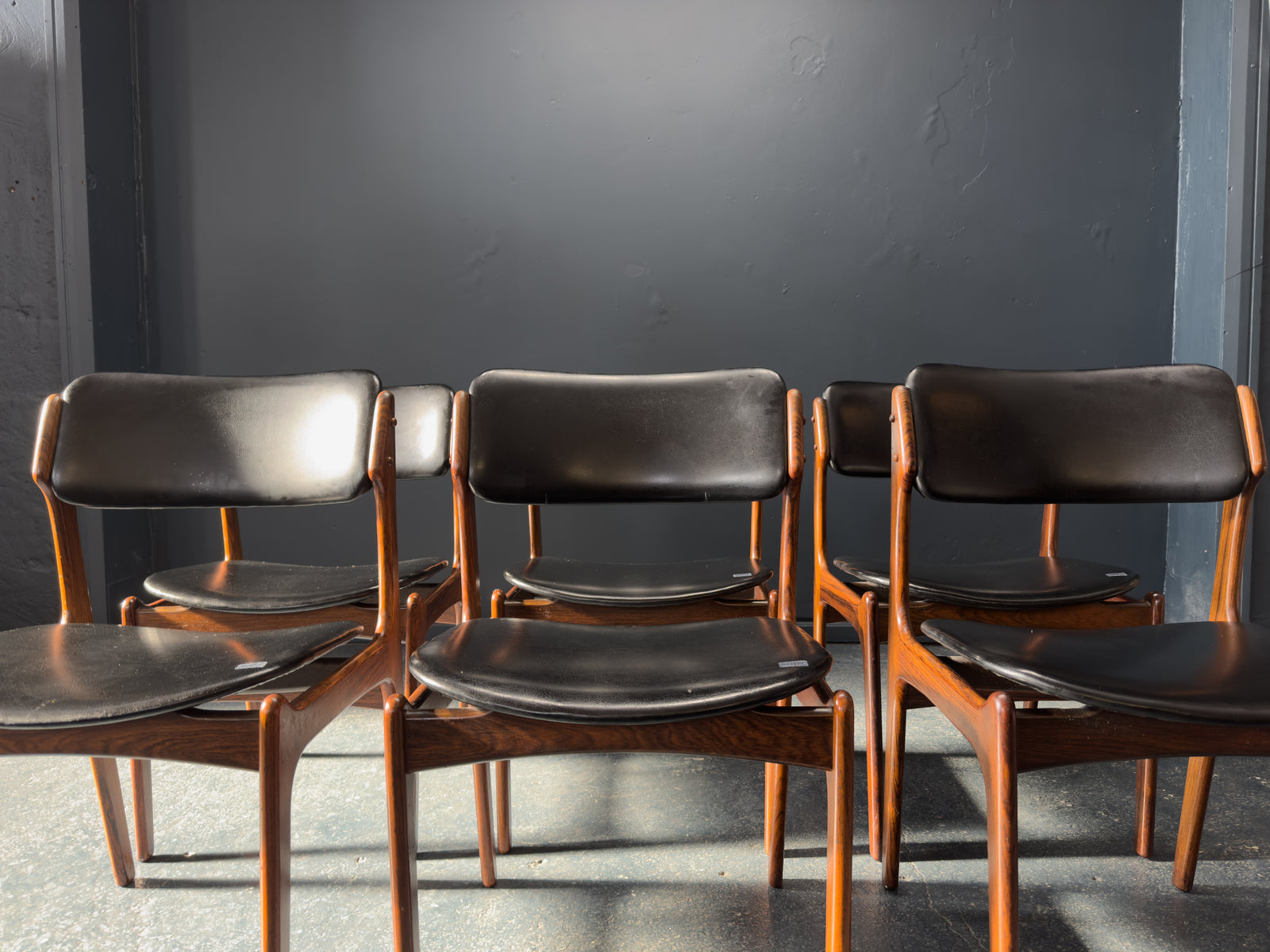 Set of 6 Erik Buch Model 49 Rosewood Dining chairs
