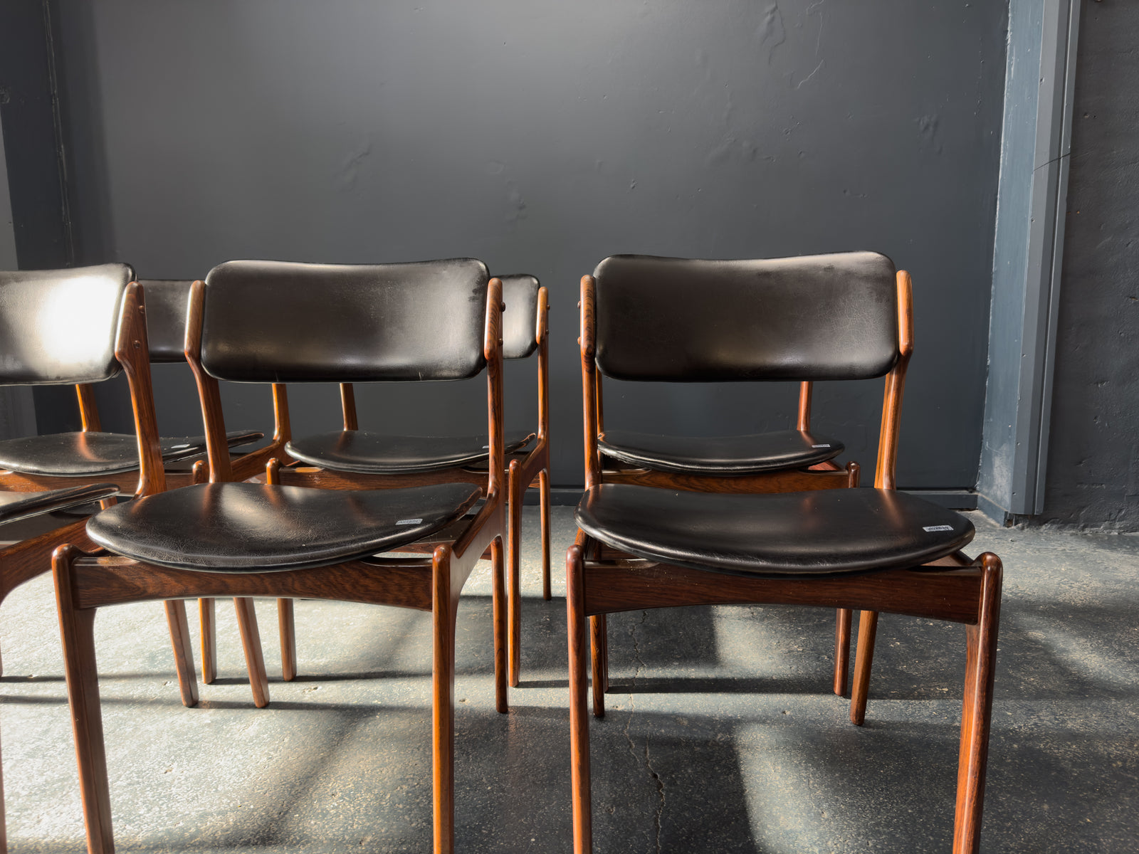 Set of 6 Erik Buch Model 49 Rosewood Dining chairs