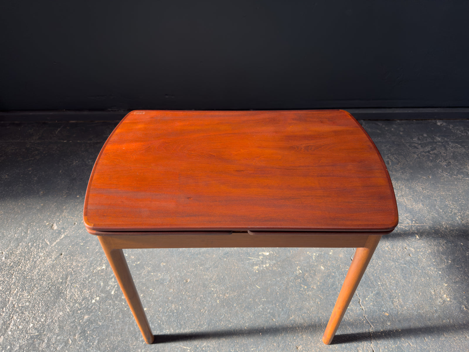 Small Teak and Oak Extending Console Table
