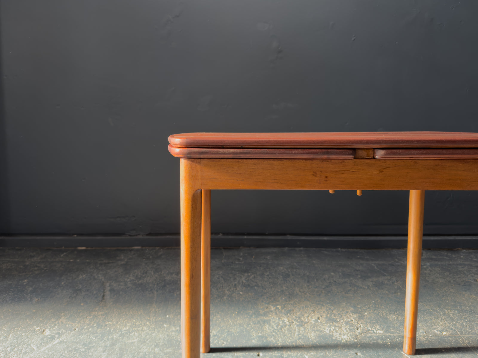 Small Teak and Oak Extending Console Table