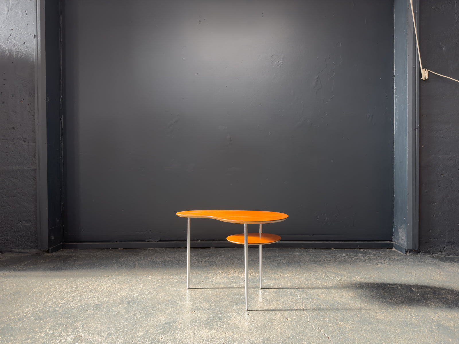 Kidney Shaped Teak Side Table