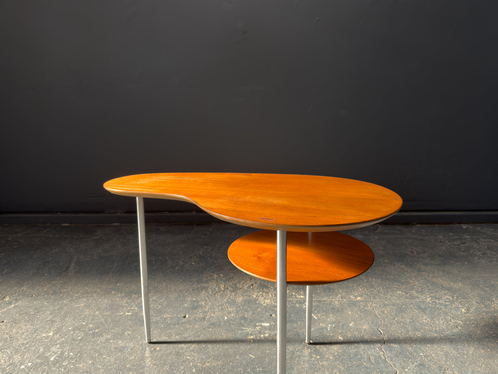 Kidney Shaped Teak Side Table