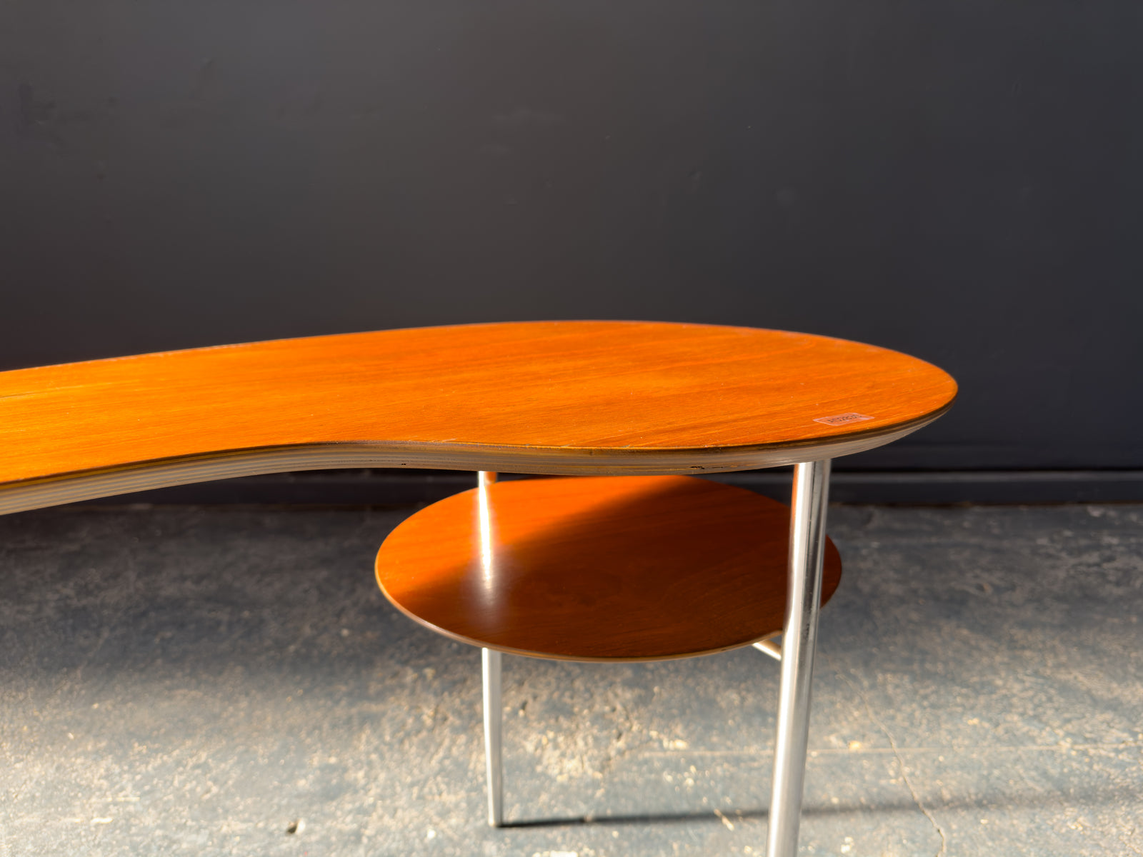 Kidney Shaped Teak Side Table