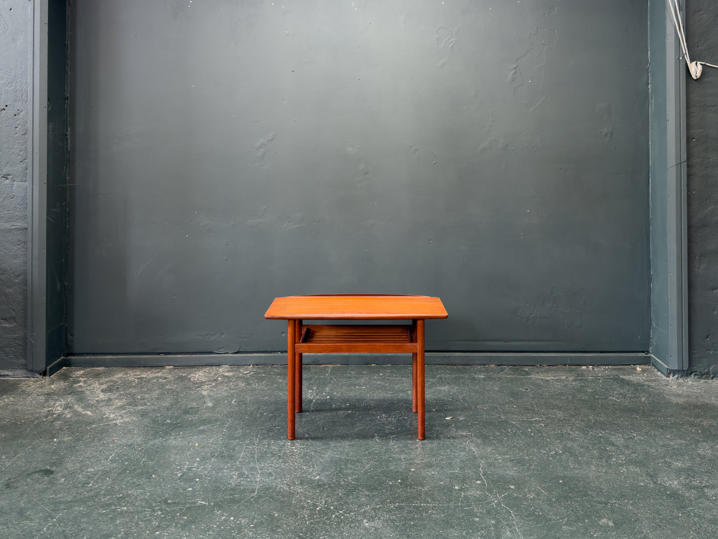 Teak Coffee Table with Magazine Shelf