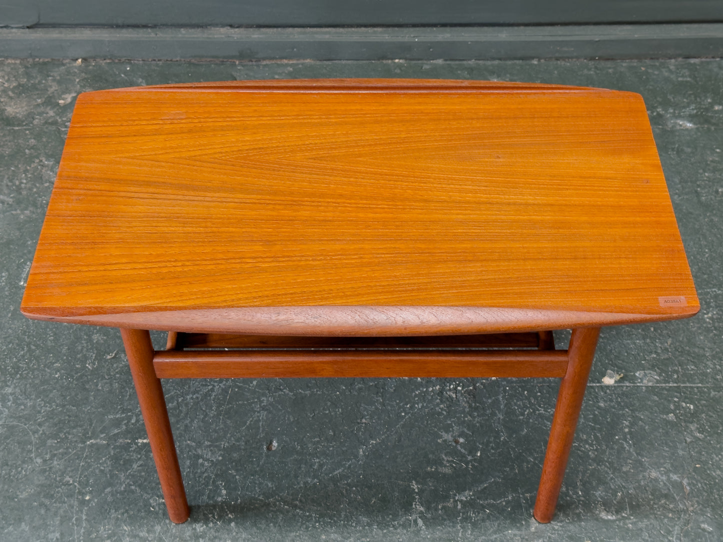 Teak Coffee Table with Magazine Shelf