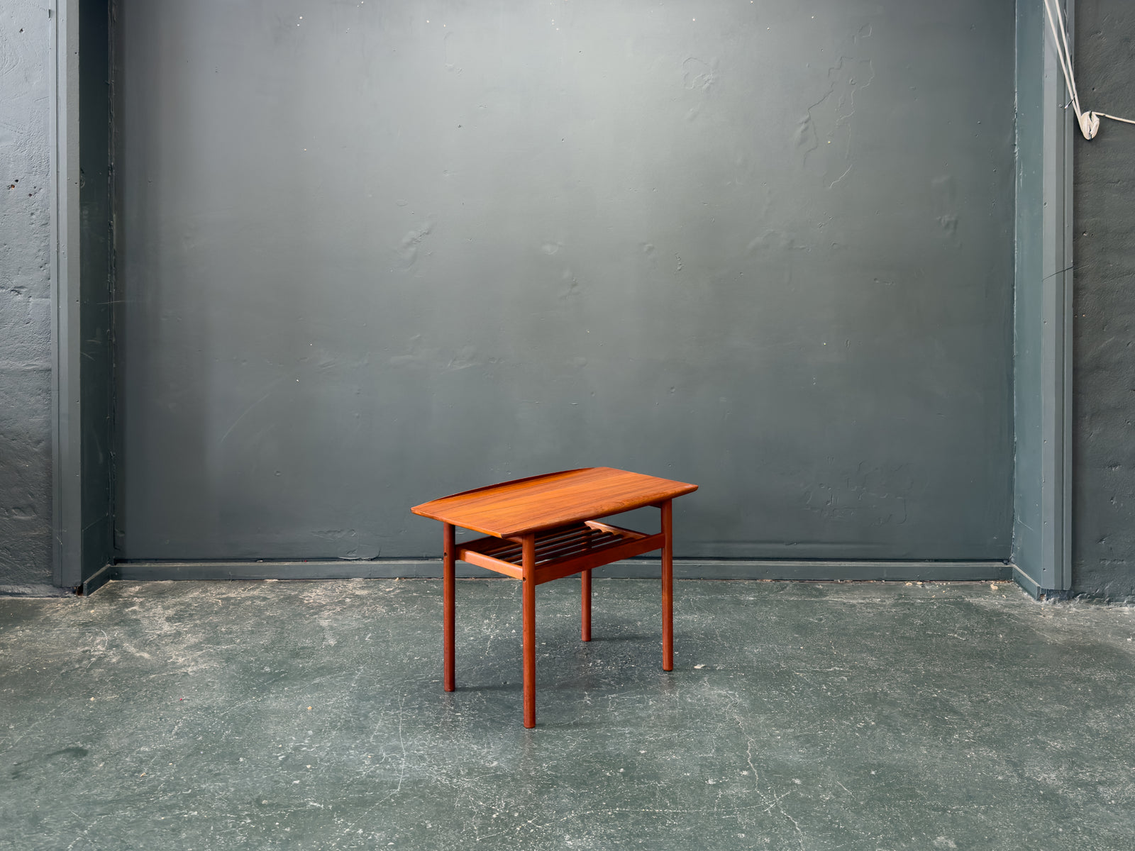 Teak Coffee Table with Magazine Shelf
