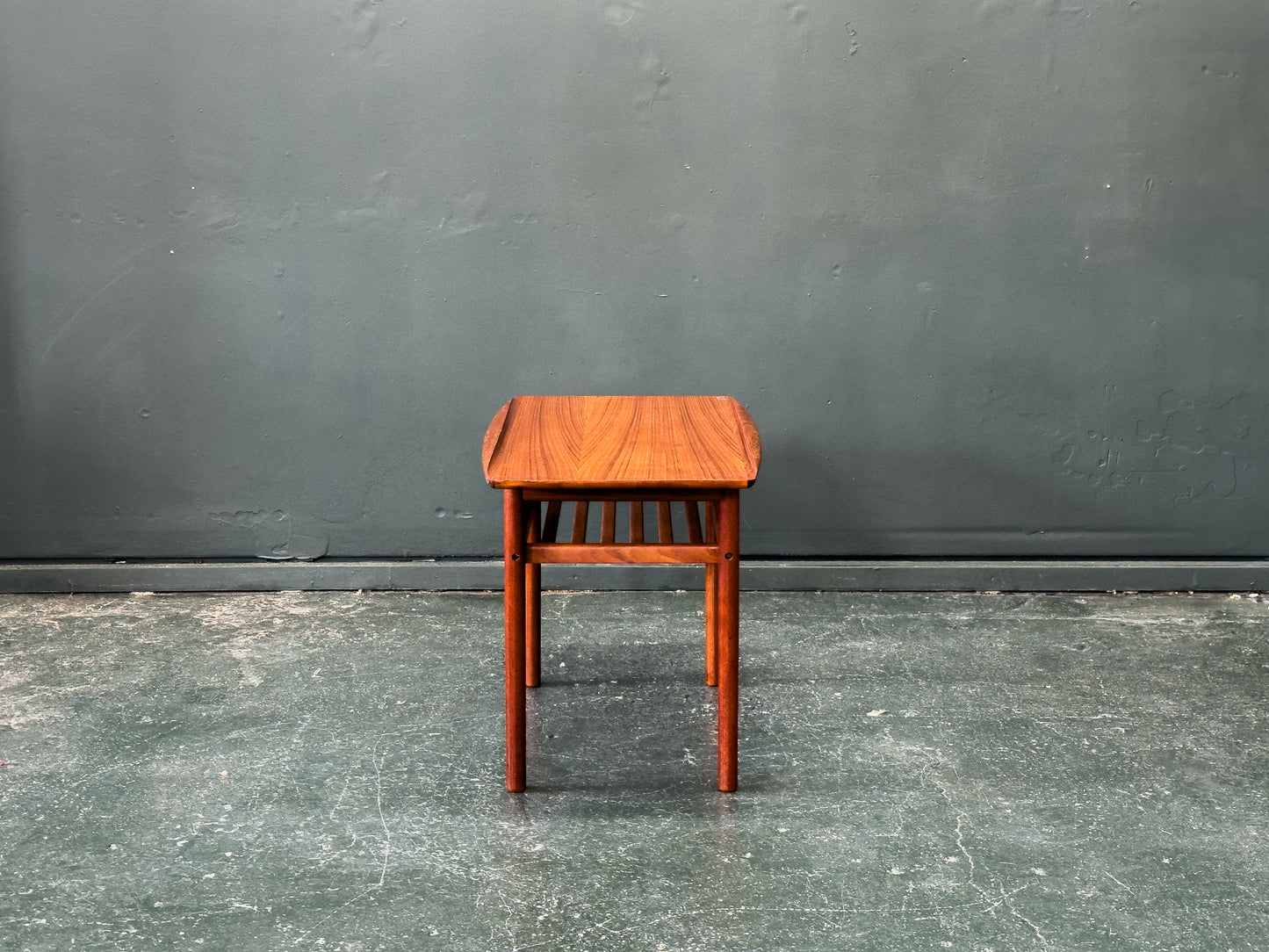 Teak Coffee Table with Magazine Shelf
