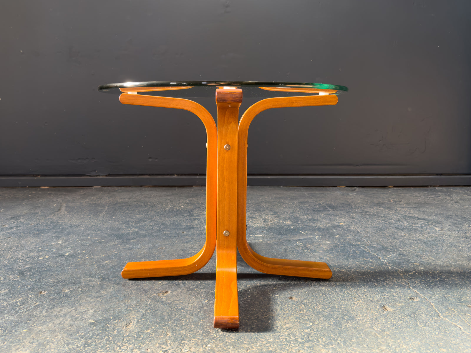 Ingmar Relling Glass and Beech Coffee Table