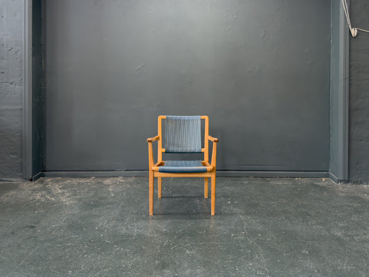 Axel Larsson Oak and Teal Armchair