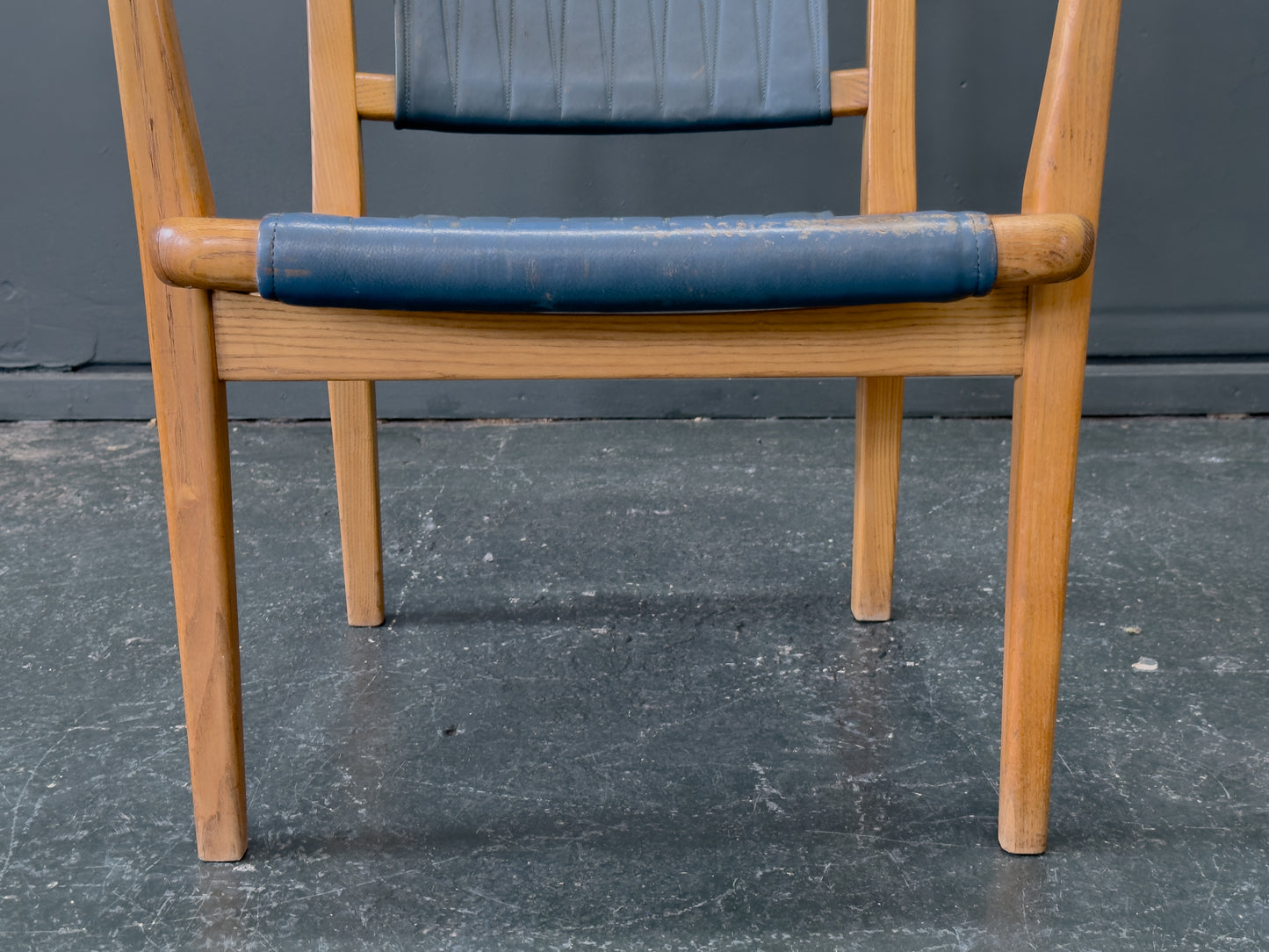 Axel Larsson Oak and Teal Armchair
