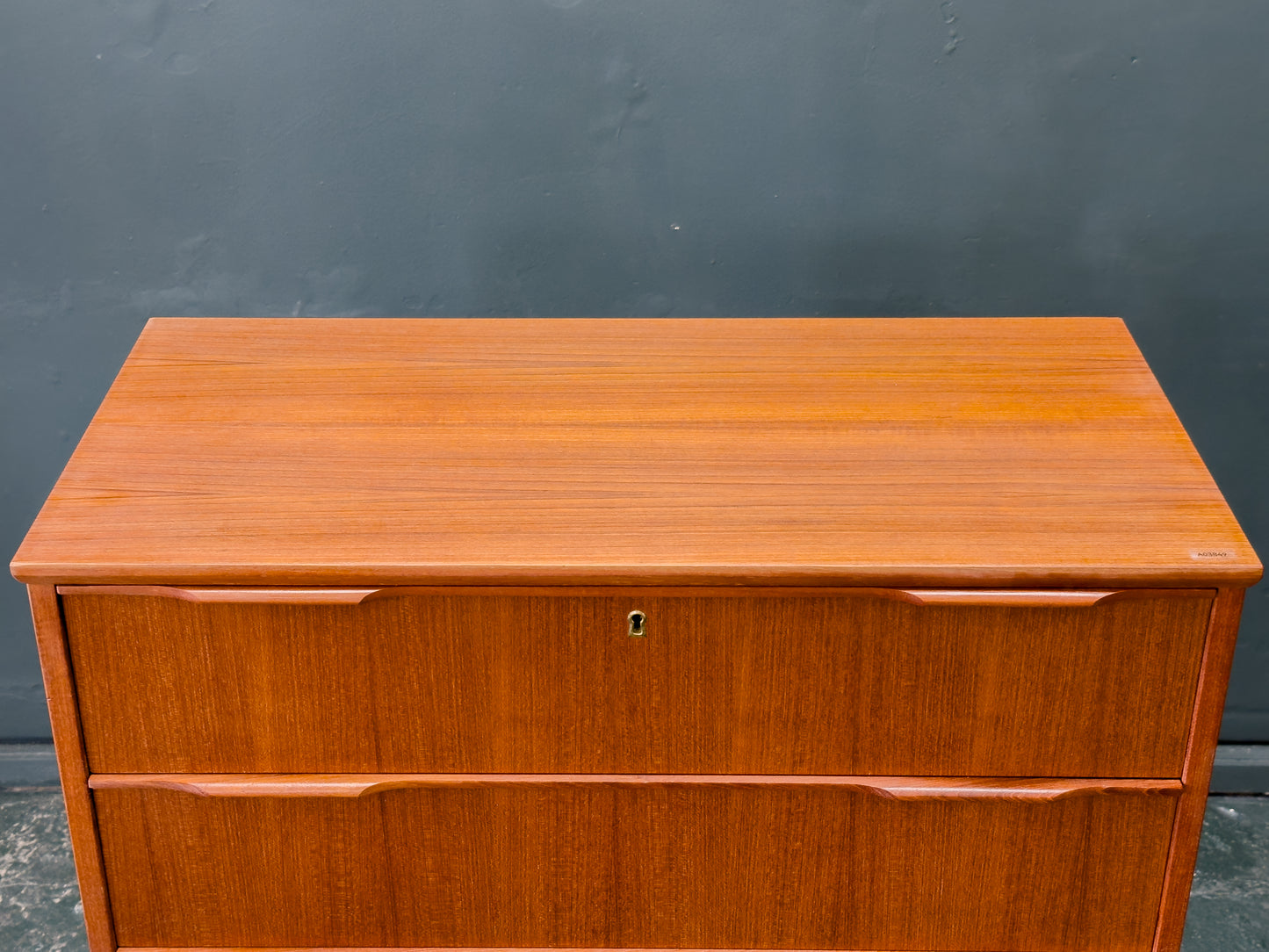 Teak Tallboy with Five Drawers