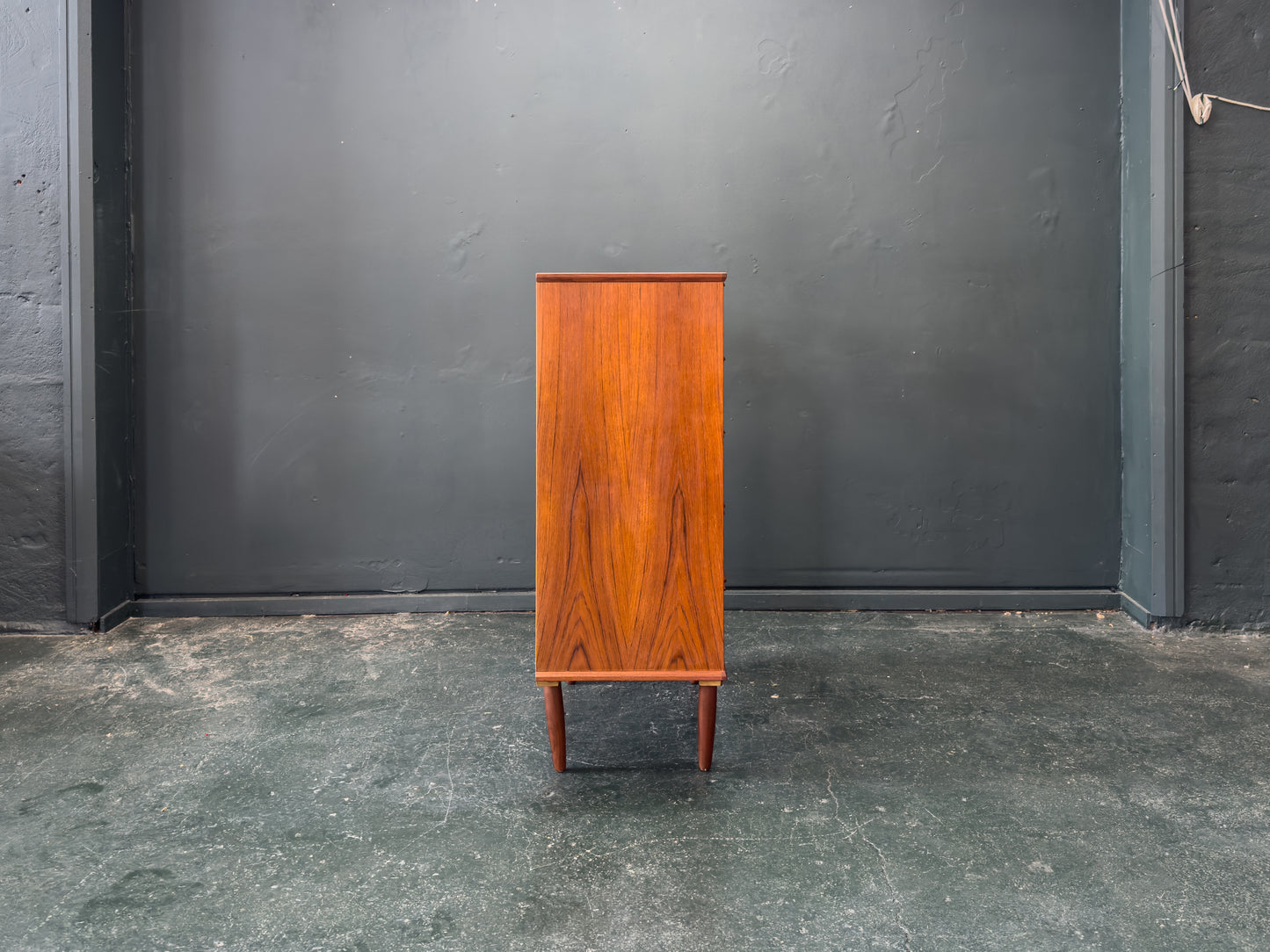 Teak Tallboy with Five Drawers