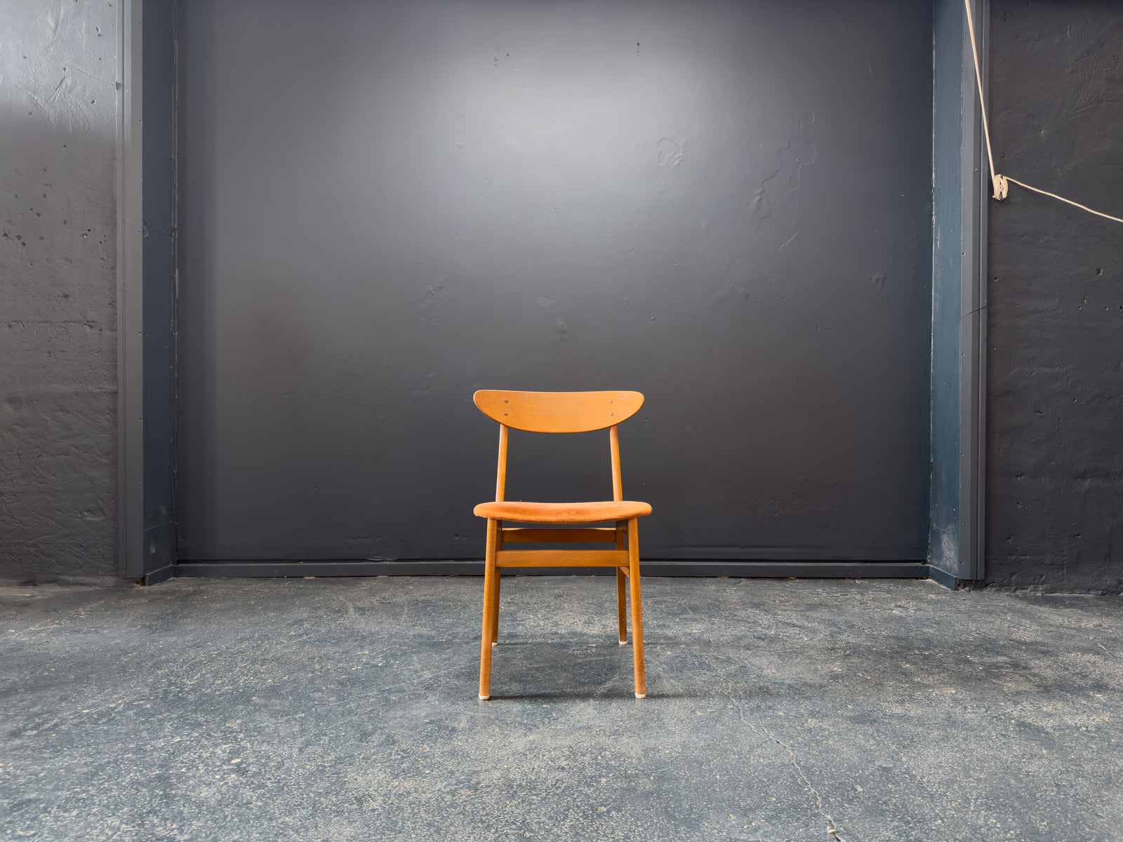 Farstrup Oak and Velvet Chair