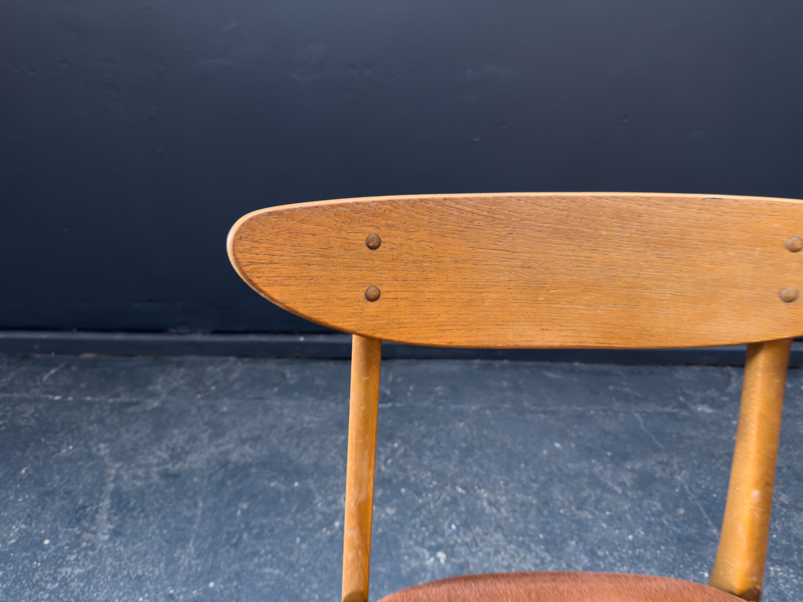 Farstrup Oak and Velvet Chair