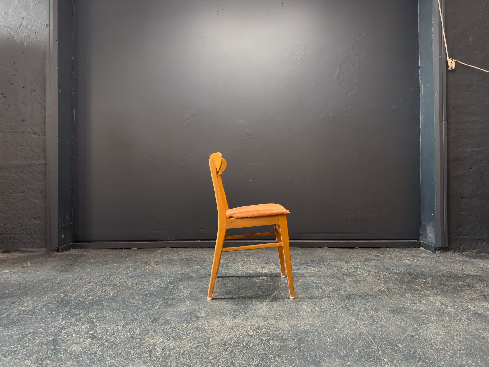 Farstrup Oak and Velvet Chair