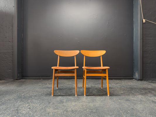 Farstrup Oak and Velvet Chair