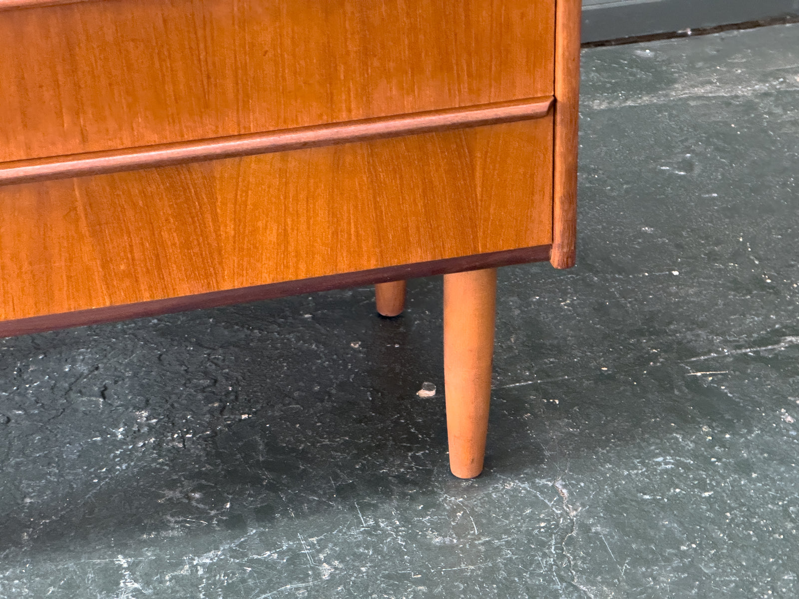 Teak Tallboy with Six Drawers