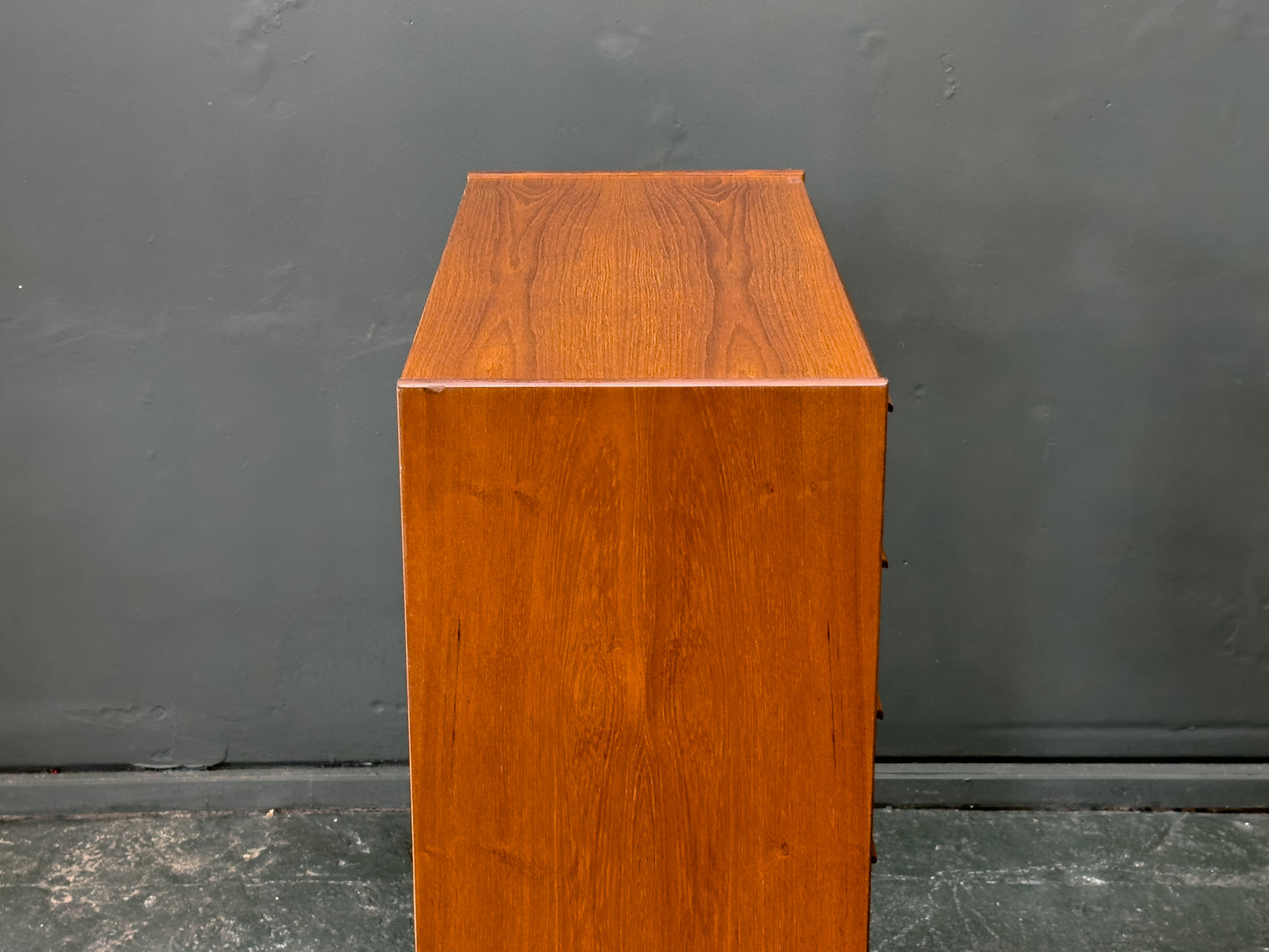 Teak Tallboy with Six Drawers