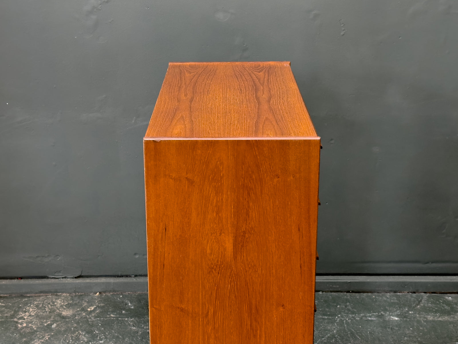 Teak Tallboy with Six Drawers