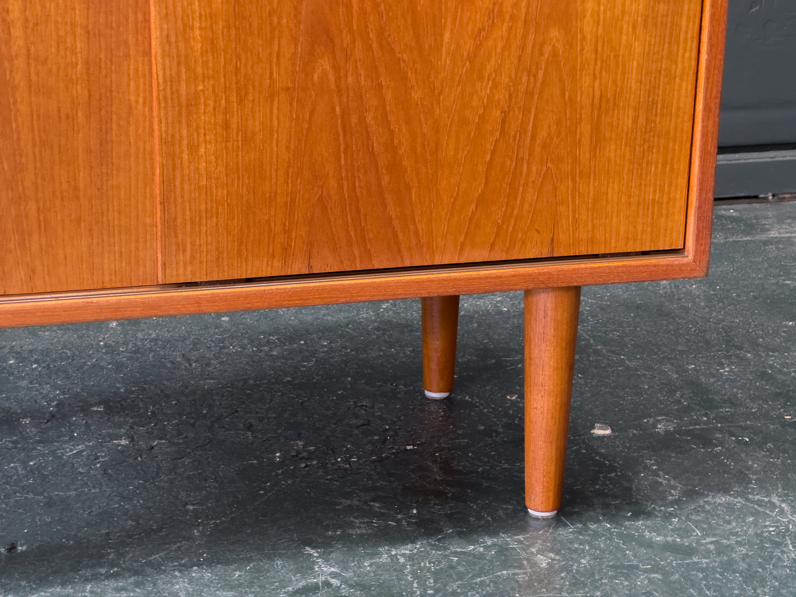 Teak Sideboard with Sliding Doors and Round Handles