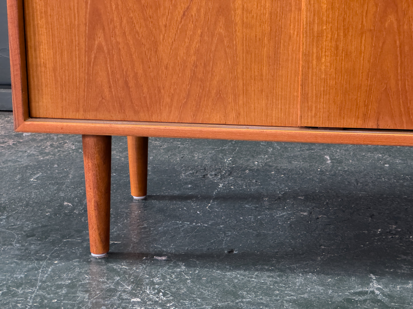 Teak Sideboard with Sliding Doors and Round Handles