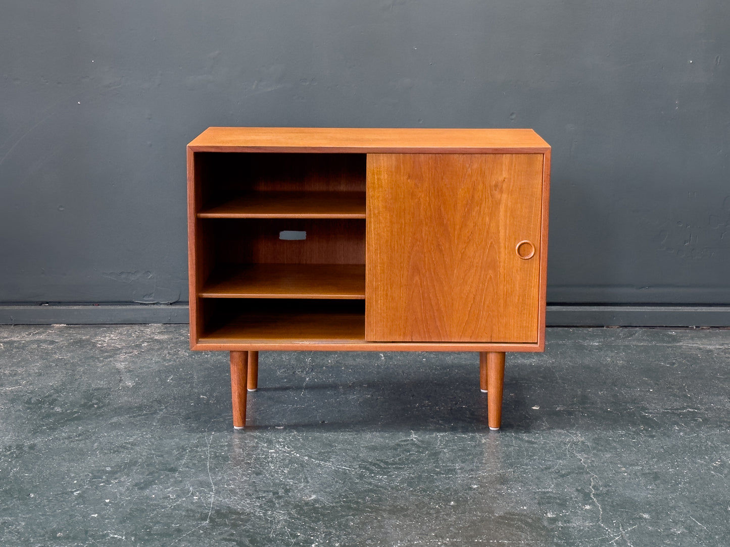 Teak Sideboard with Sliding Doors and Round Handles