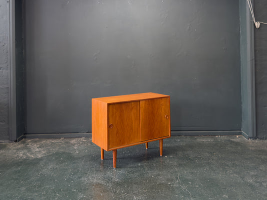 Teak Sideboard with Sliding Doors and Round Handles