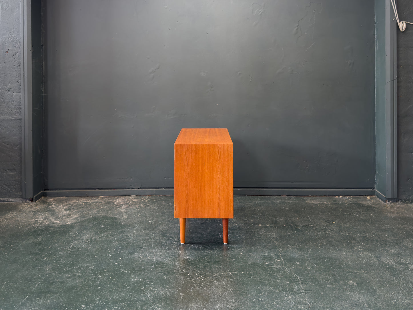 Teak Sideboard with Sliding Doors and Round Handles