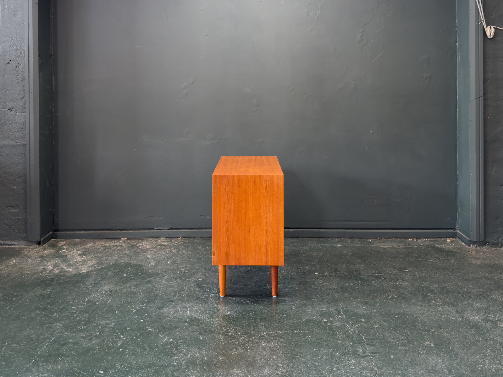Teak Sideboard with Sliding Doors and Round Handles