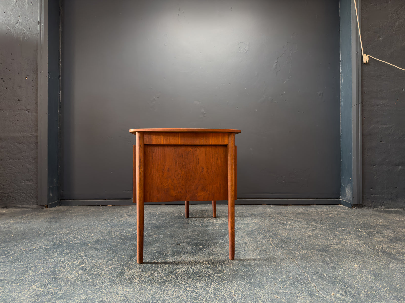 Jelly Bean Curved Teak Desk