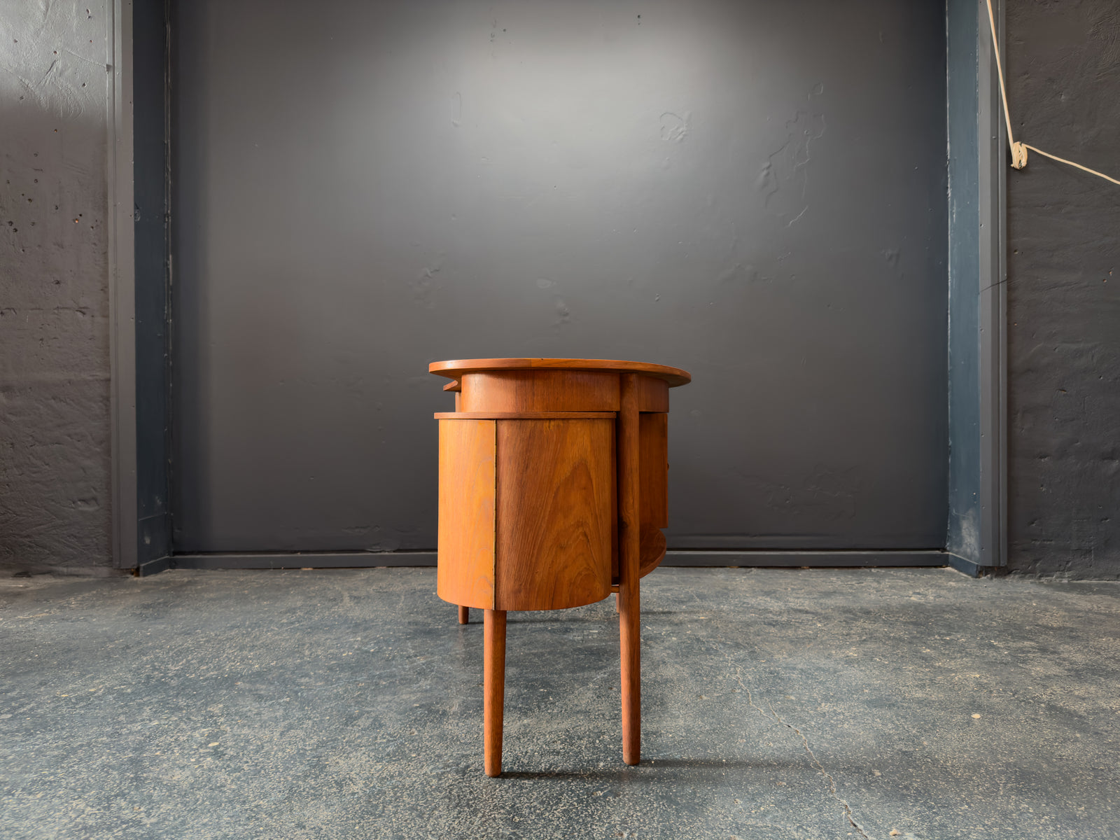 Jelly Bean Curved Teak Desk