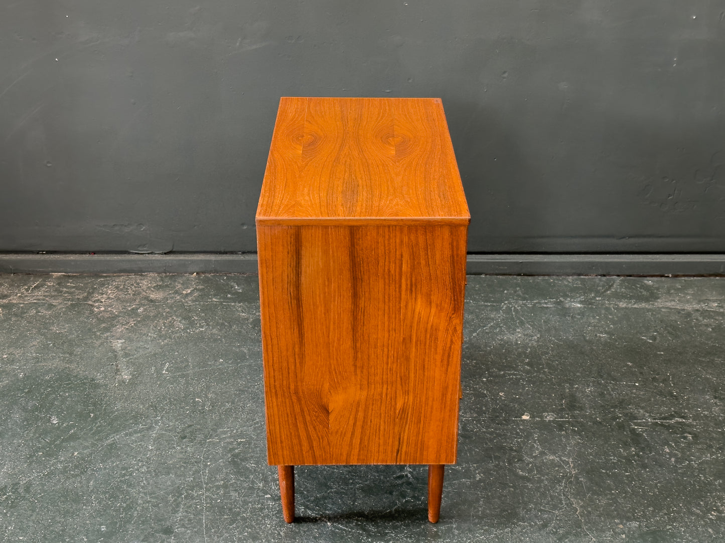 Teak Sideboard with Sliding Doors and Round Handles