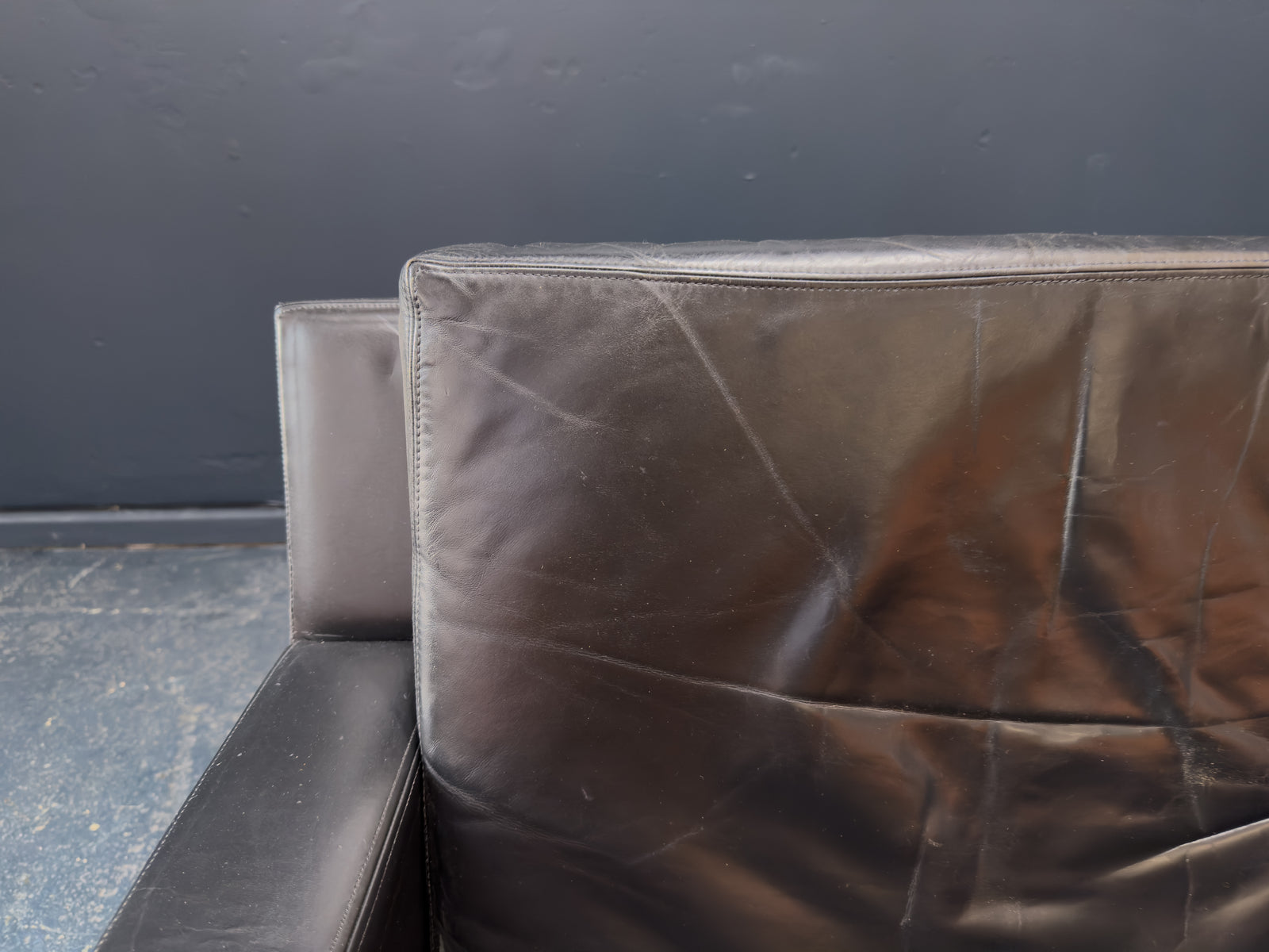 Sven Ellekær Black Leather and Oak Armchairs