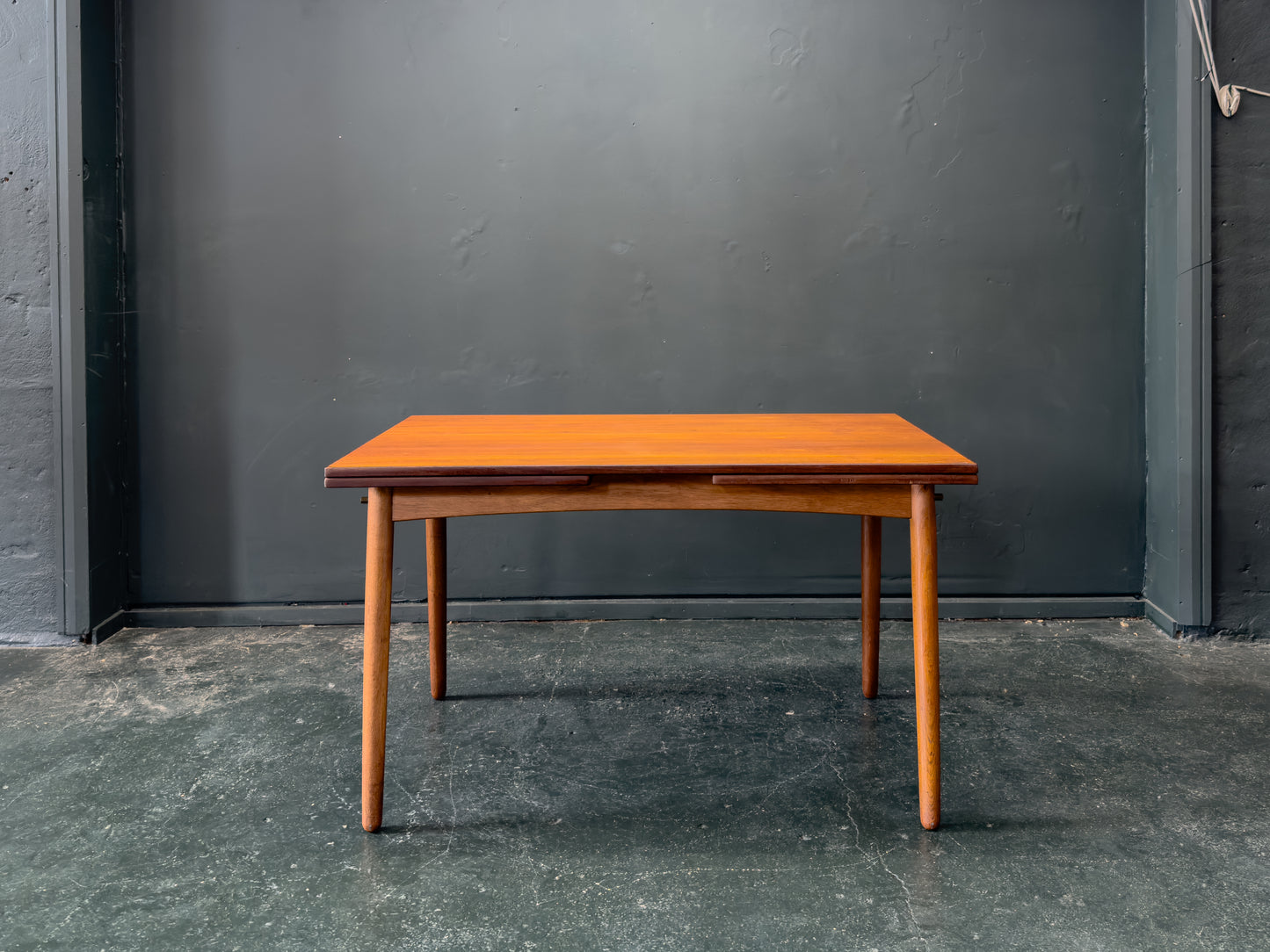 Teak Dining Table with Two Pull Out Leaves