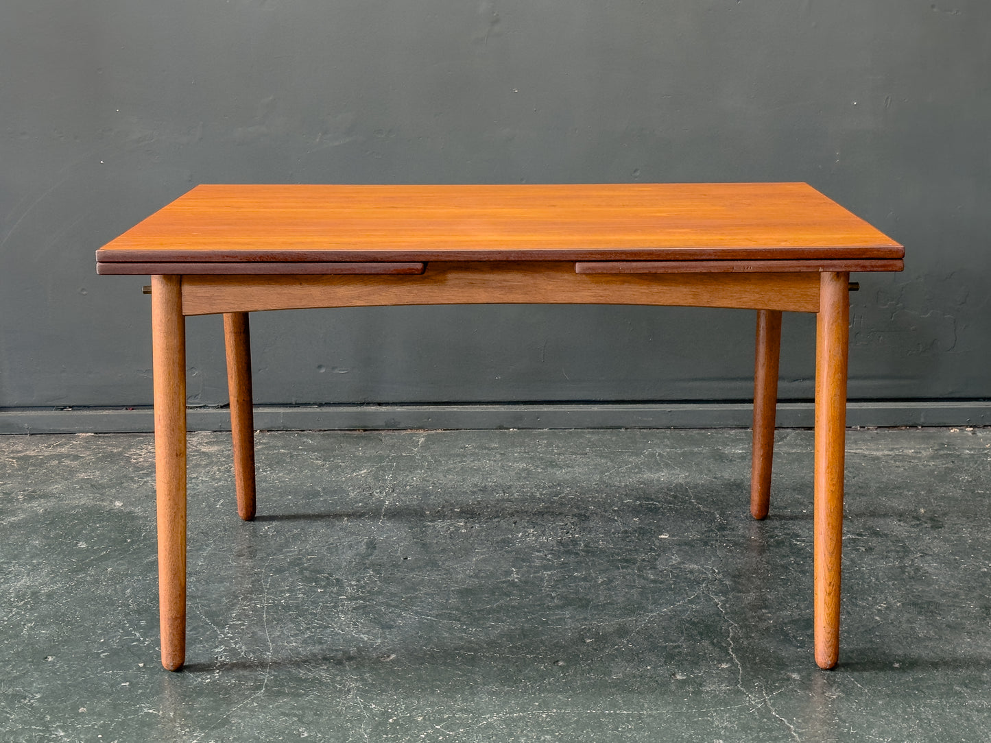 Teak Dining Table with Two Pull Out Leaves