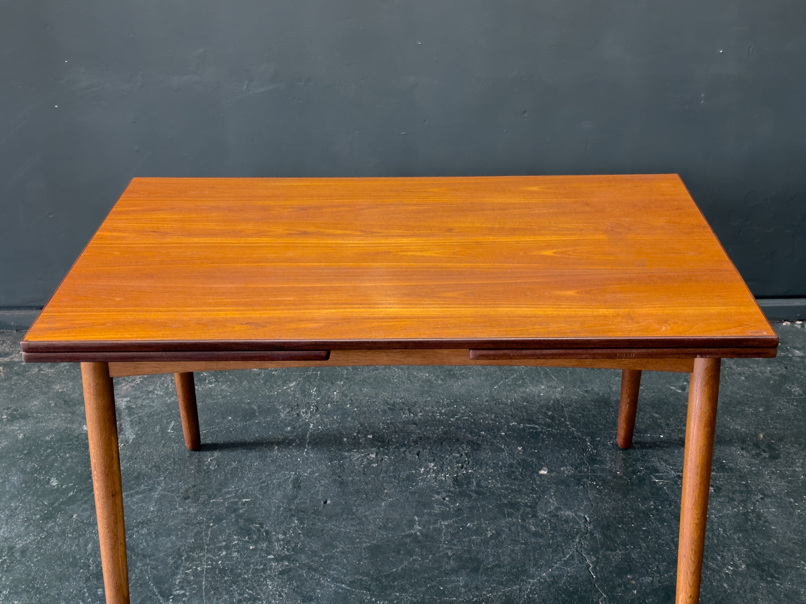 Teak Dining Table with Two Pull Out Leaves