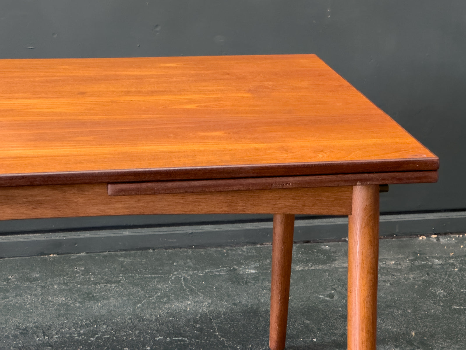 Teak Dining Table with Two Pull Out Leaves