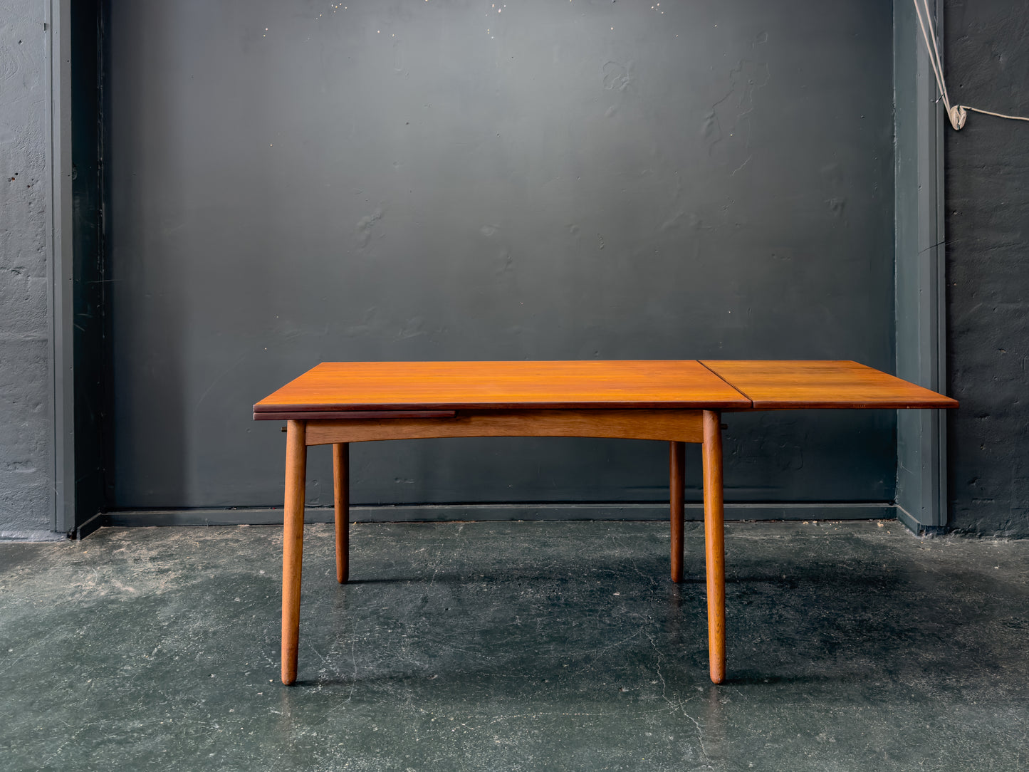 Teak Dining Table with Two Pull Out Leaves