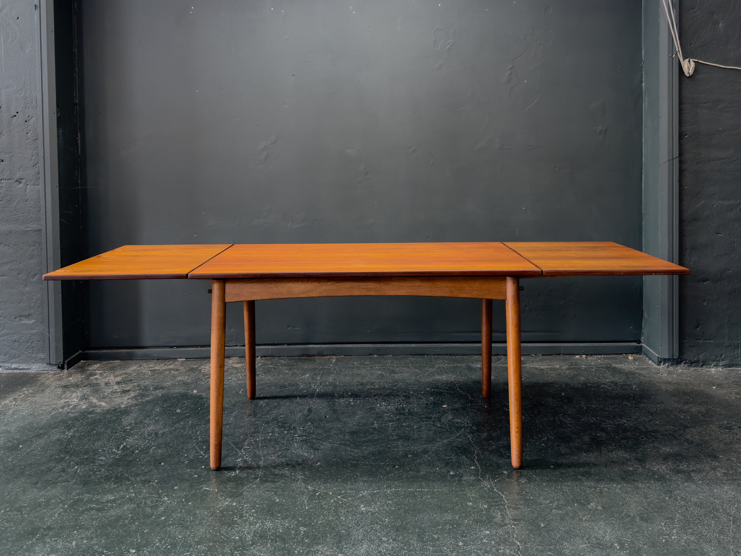 Teak Dining Table with Two Pull Out Leaves