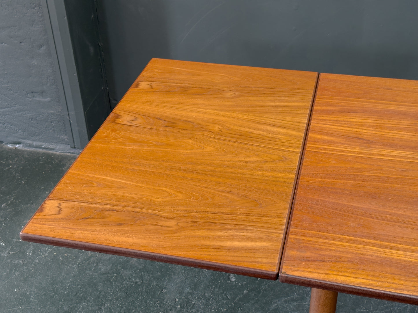Teak Dining Table with Two Pull Out Leaves