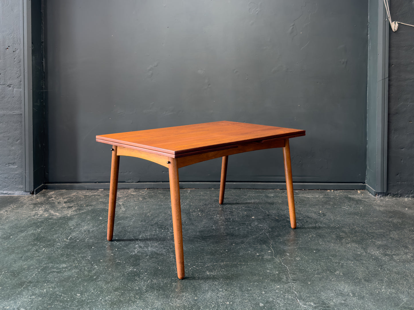 Teak Dining Table with Two Pull Out Leaves