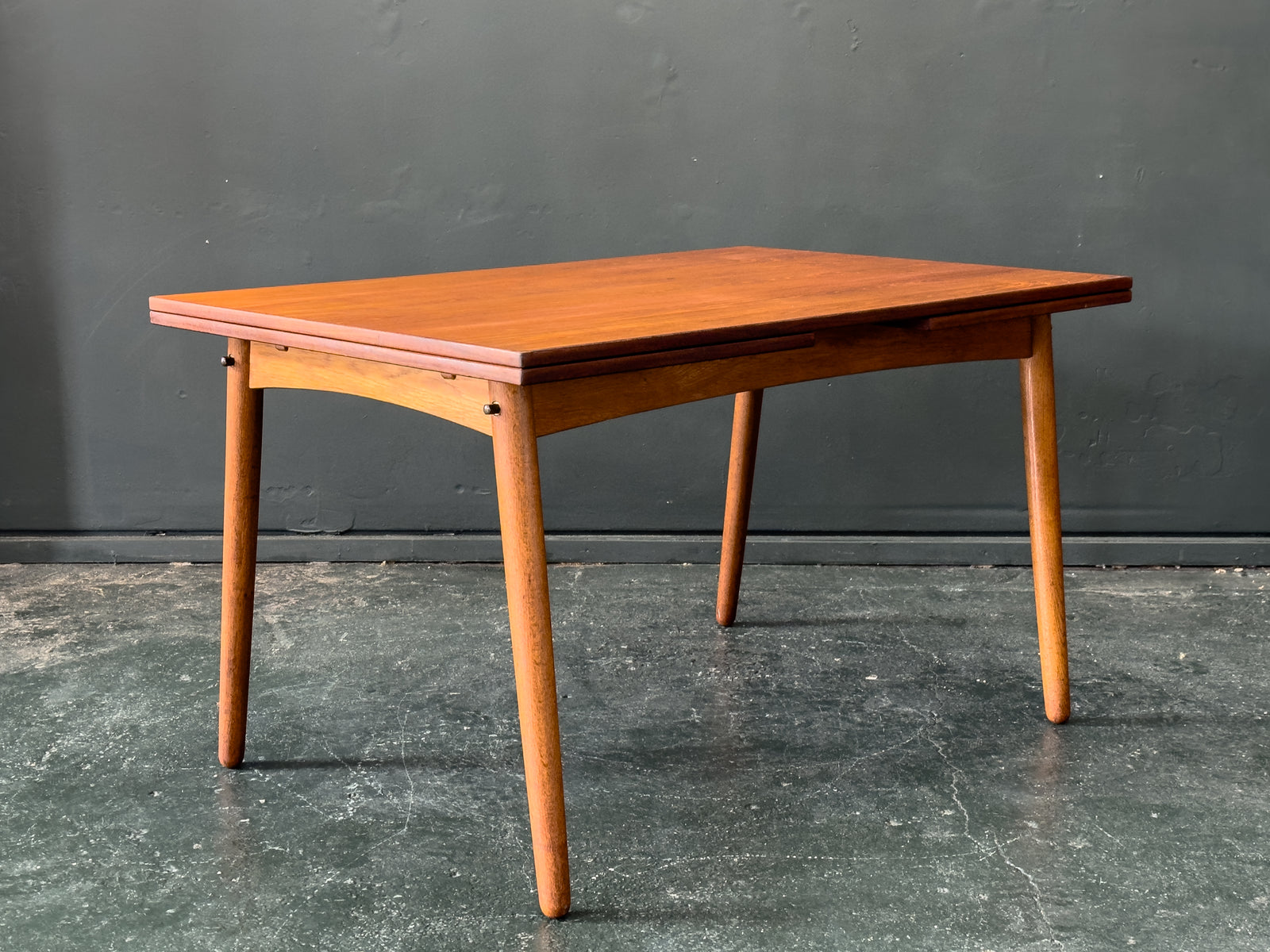 Teak Dining Table with Two Pull Out Leaves