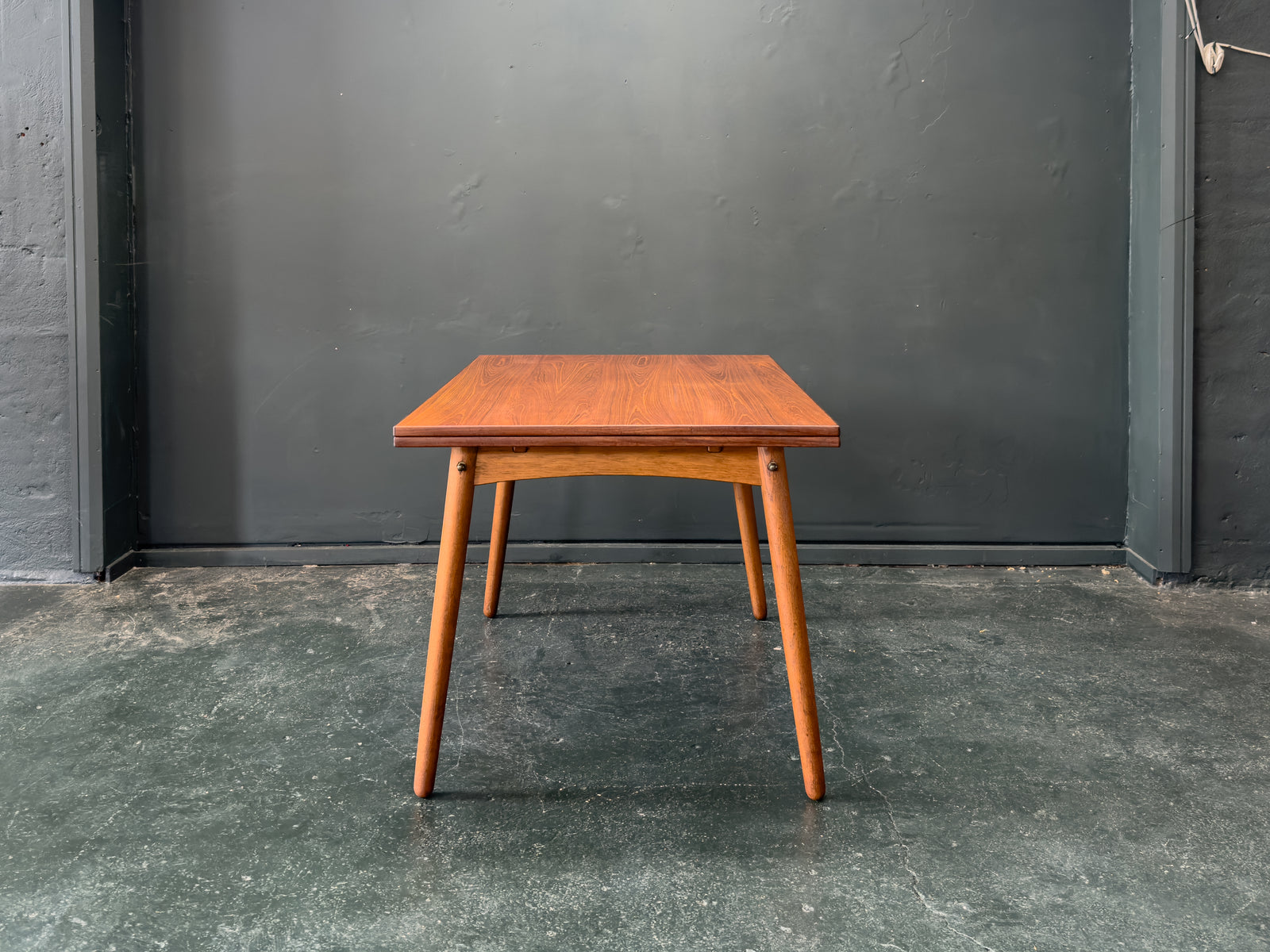 Teak Dining Table with Two Pull Out Leaves